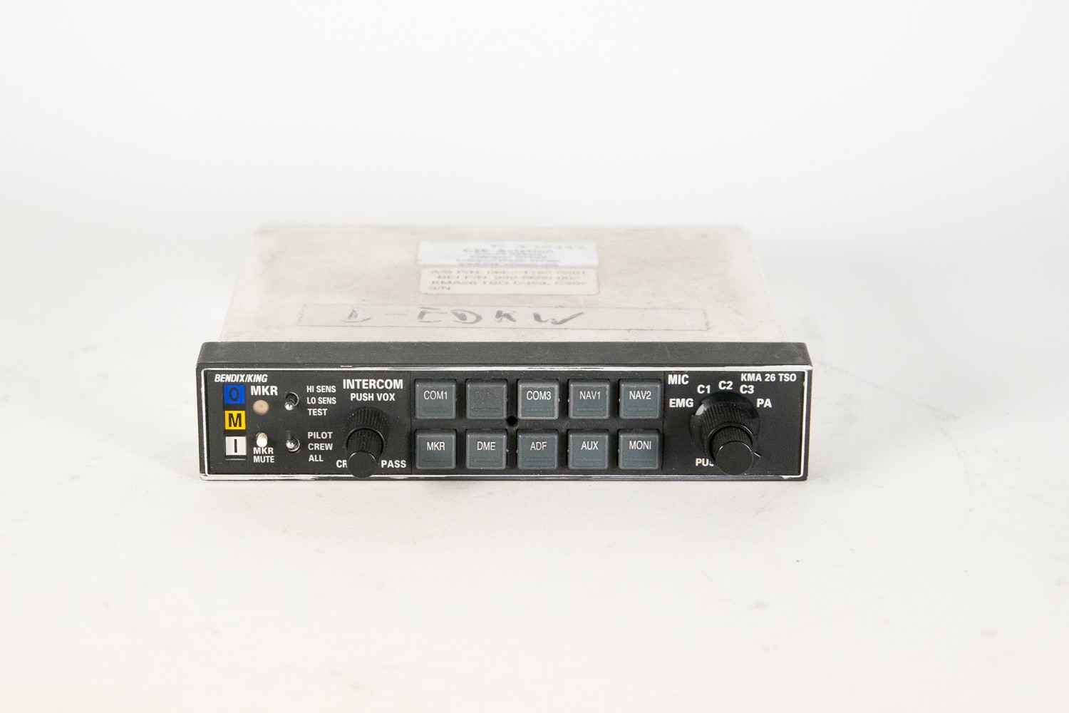 Bendix/King KMA-26 Audio Panel PN: 066-01155-0201