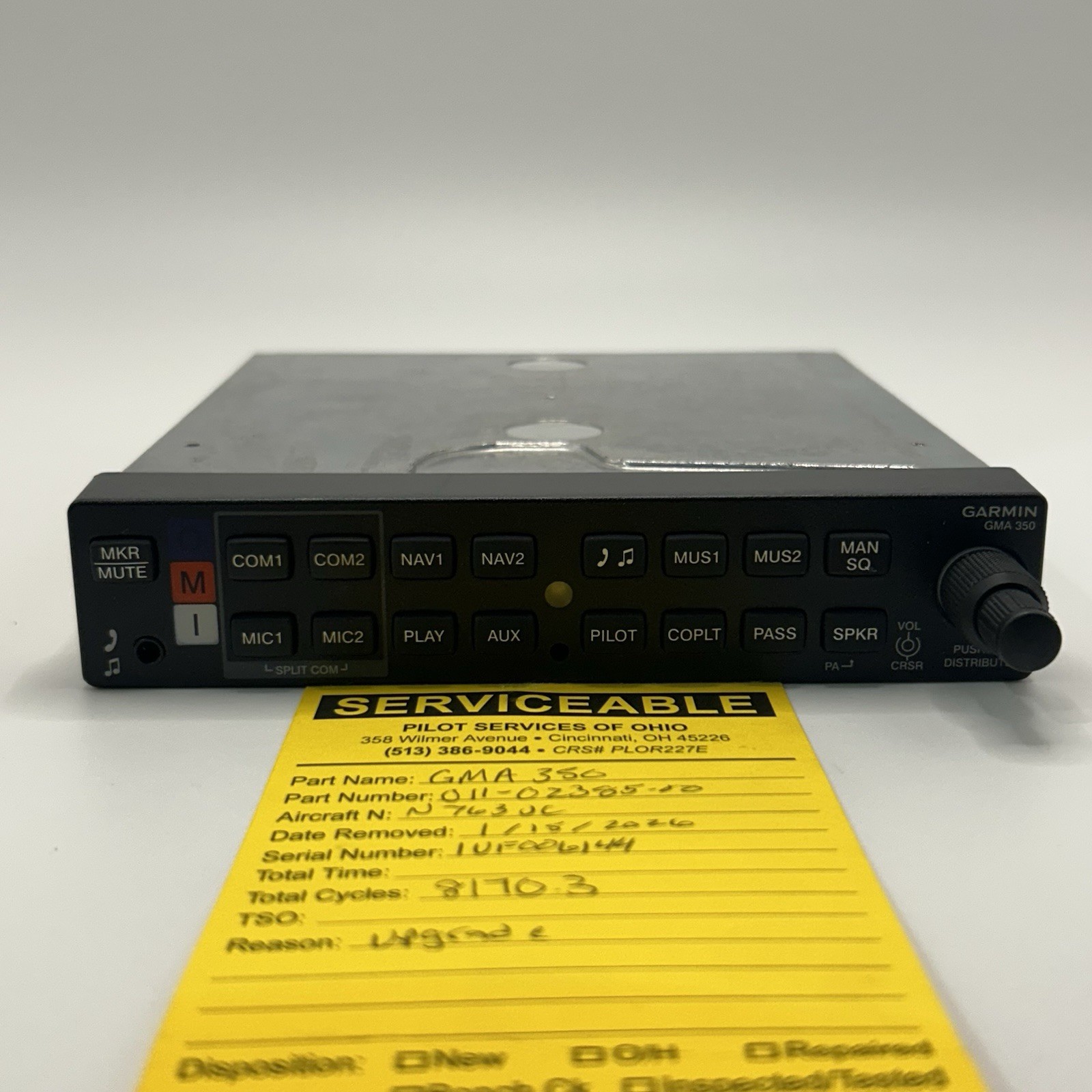 Garmin GMA 350 Audio Panel PN