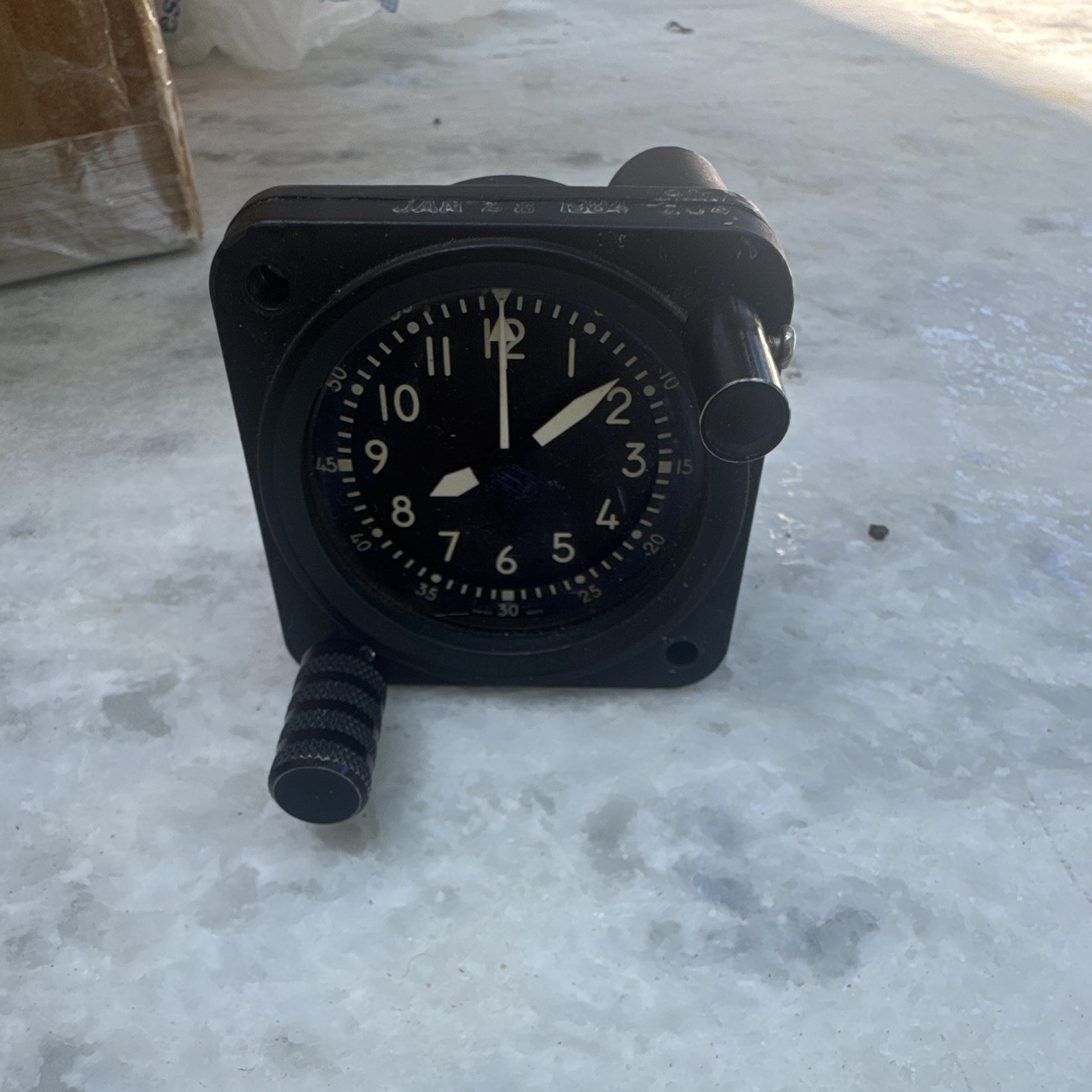 Aerosonic Corp Aviation Indicator Clock. 86400-3162