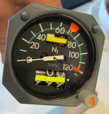 AIRCRAFT AIRLINE GAUGE TACHOMETER ENGINE - N1