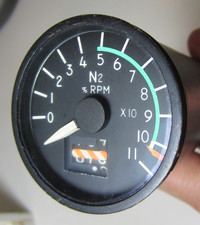 AIRCRAFT GAUGE PENNYTACH COSOLIDATED RPM - N2
