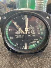 Beechcraft Garwin Manifold/Fuel Flow Gauge