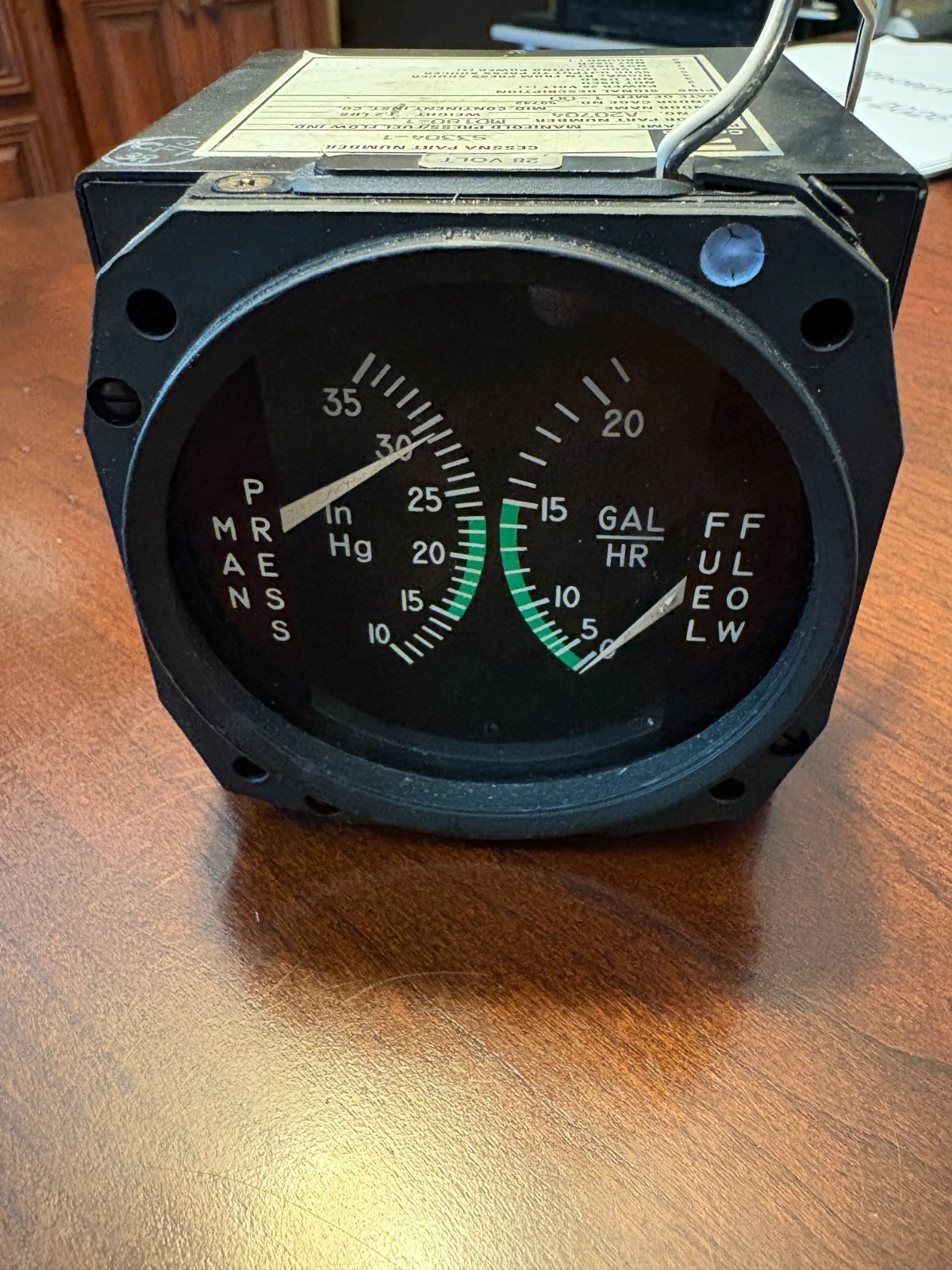 Cessna Manifold Pressure / Fuel Flow