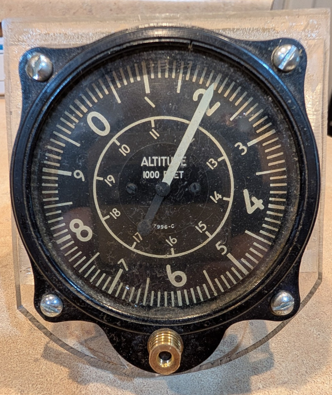 US Gauge Altimeter Vintage Airplane WWII AW-2