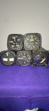 Vintage Airplane Gauge Lot,gyro Horizon,knots,climb,manifold