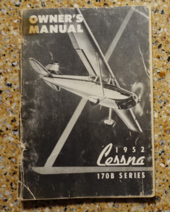 1952 Cessna 170 Owner's Manual AIRCRAFT AVIATION