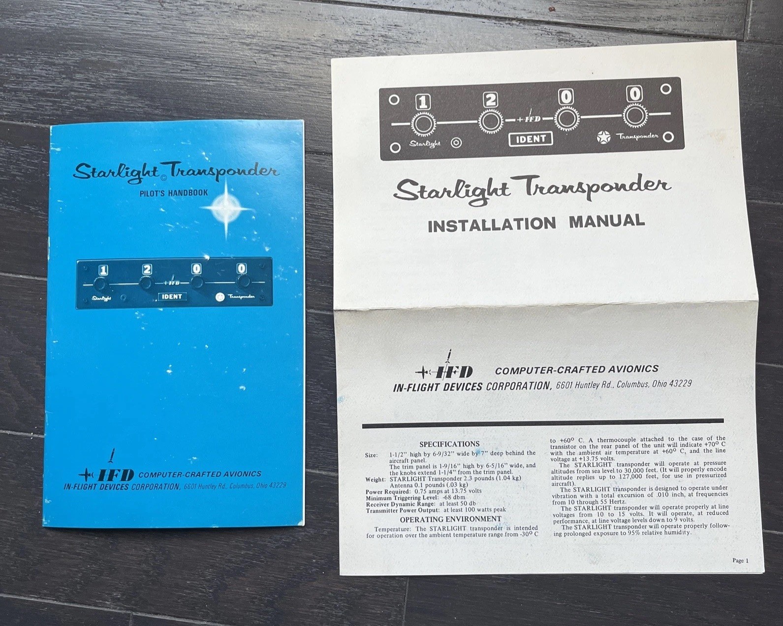 IFD Starlight Transponder Pilot’s Handbook &