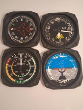 4 Airplane Instruments Indicator Coasters