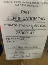 57C57652 ANTISKID ACCUMULATOR SV FAA