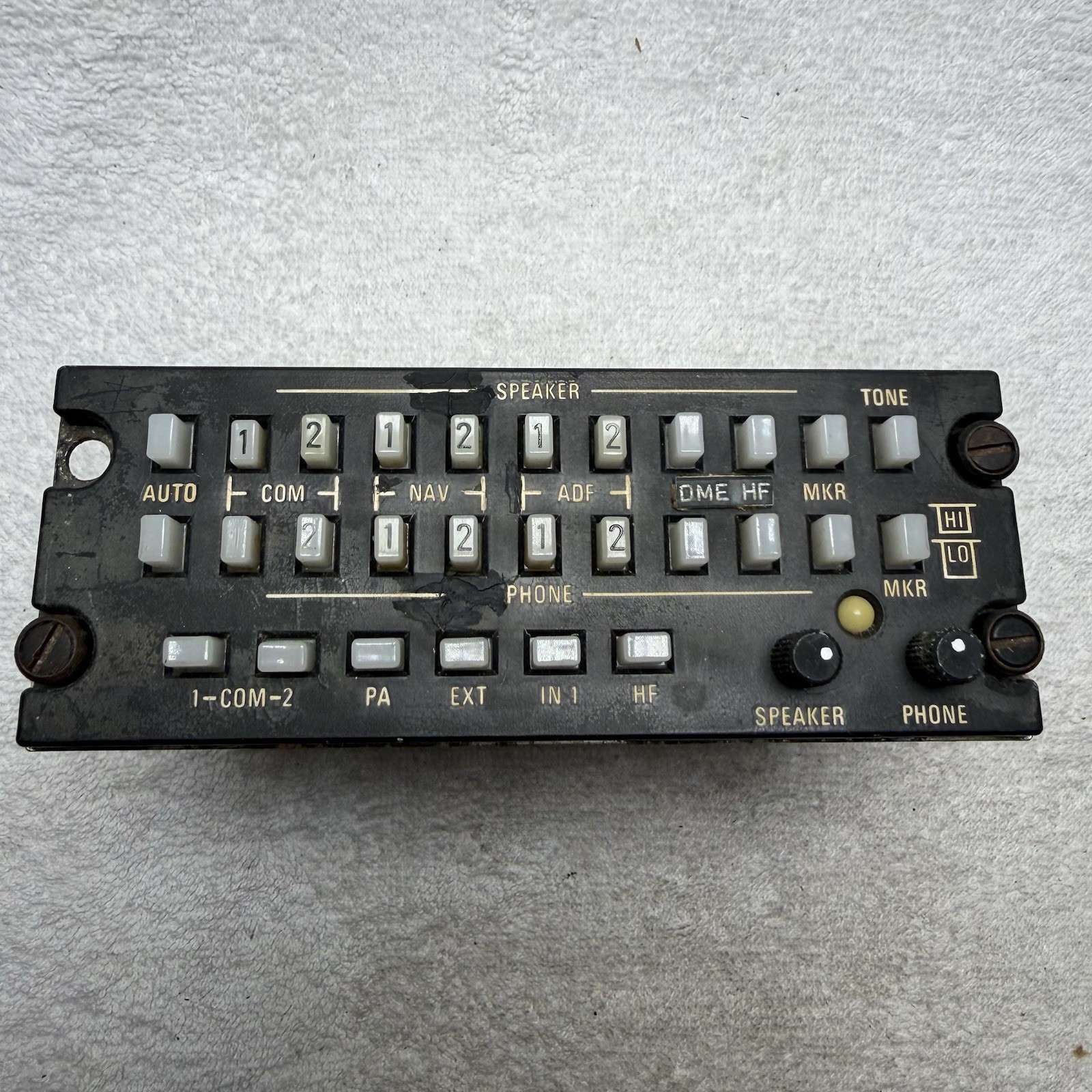 Bendix King Audio Control Panel KA119 P/N:071-1087-03