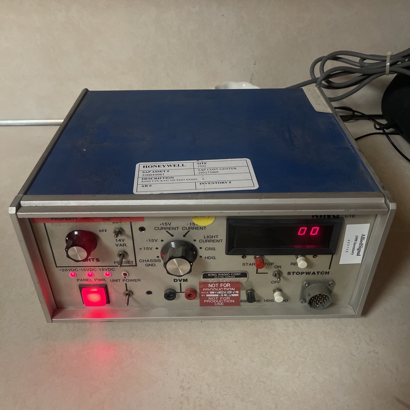 Bendix King KG 107 KG107 Test Panel
