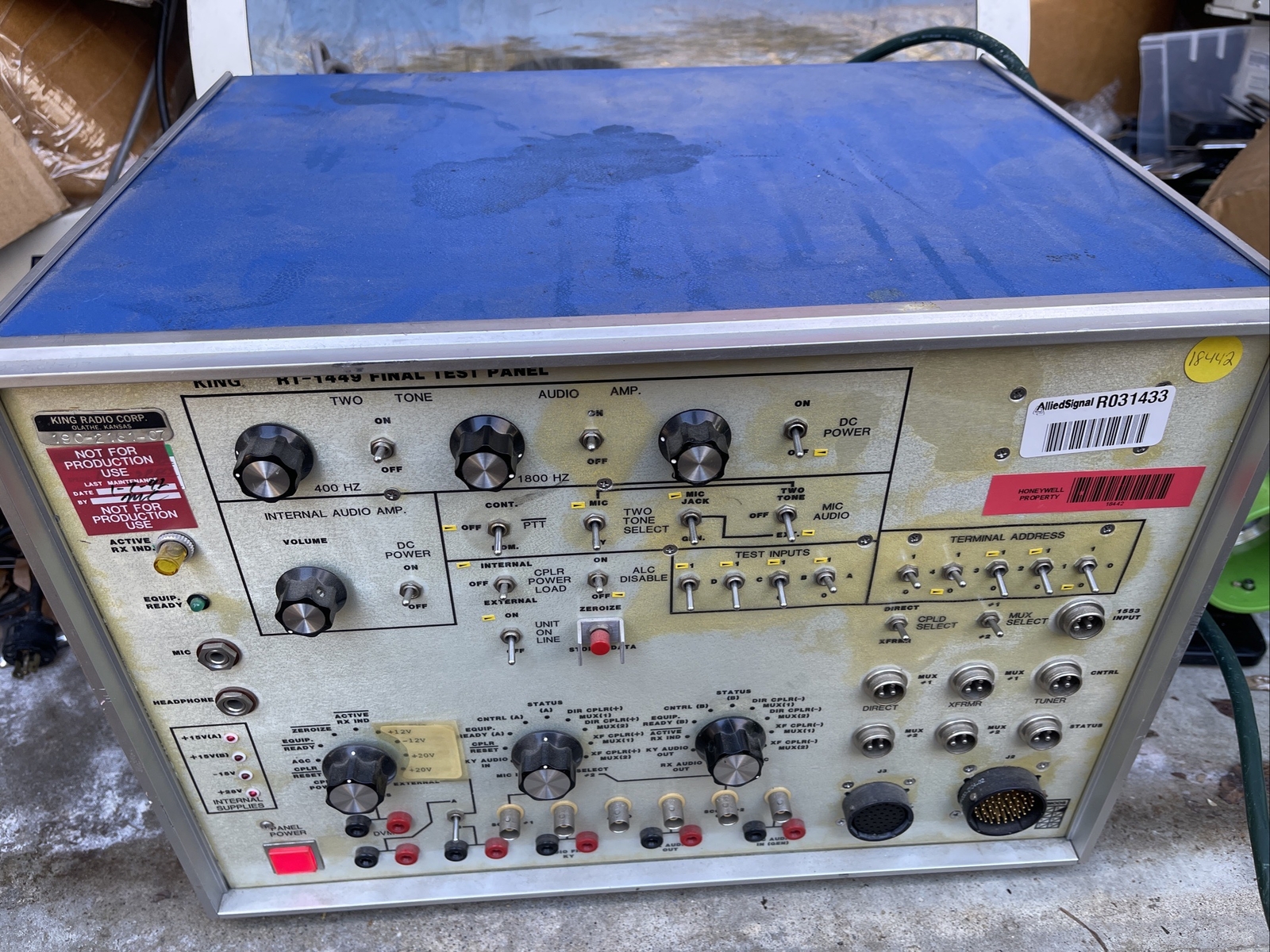 Bendix King RT-1449 Final Test Panel Avionics