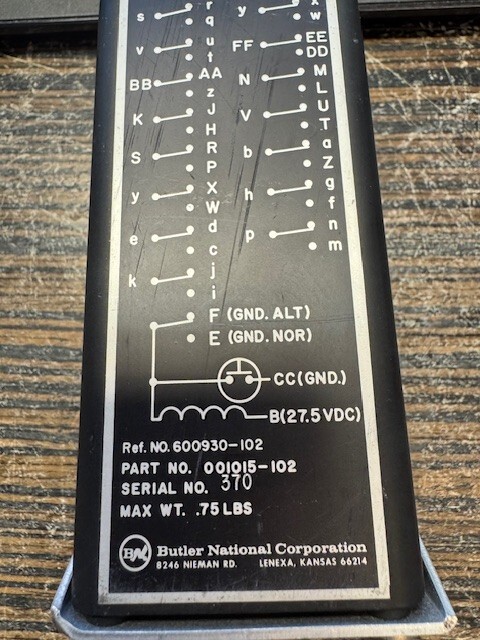 butler national 001015-102 ILS Switching Unit switch