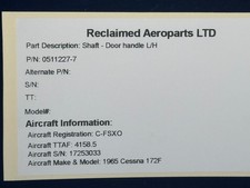 Cessna 172 F SHAFT DOOR HANDLE