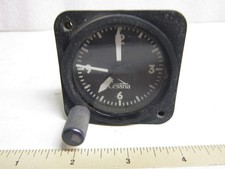 Cessna Aircraft Panel Clock electro-mechanical, 12vdc,