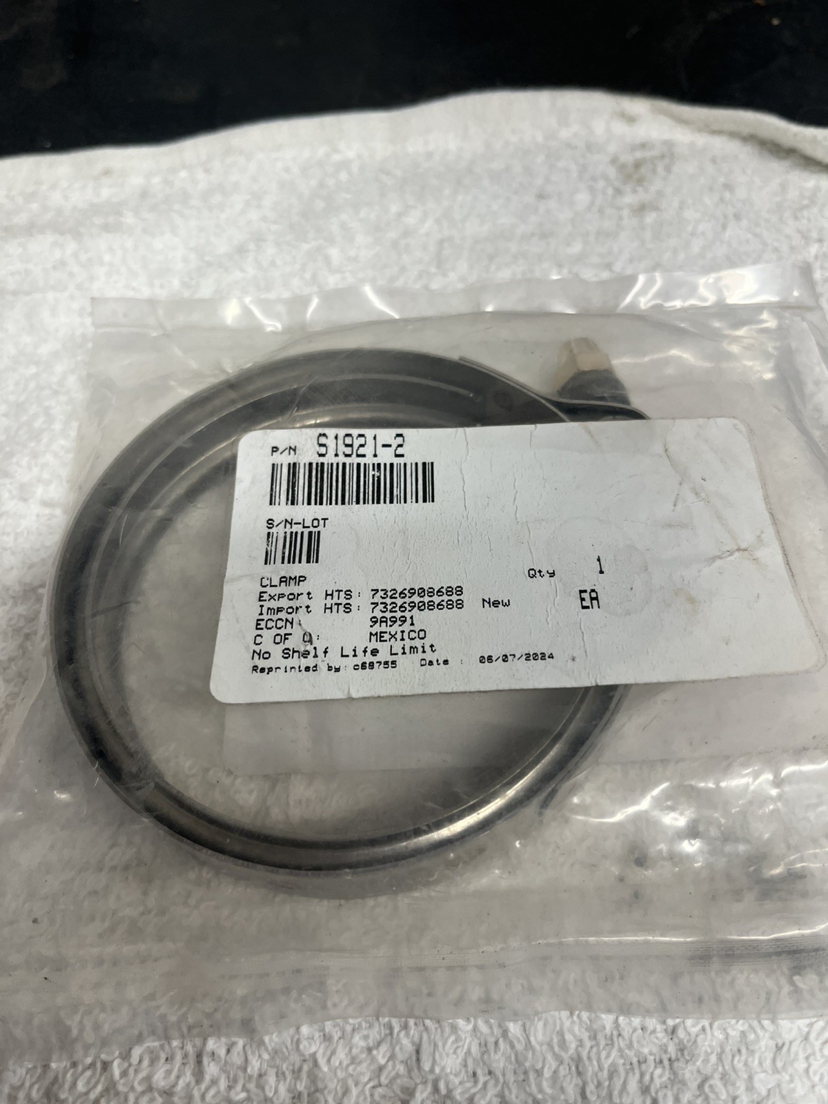 Cessna TURBO CLAMP PN: S1921-2 NEW