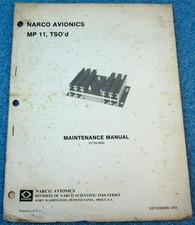NARCO AVIONICS 03738-0600 MAINTENANCE MANUALS