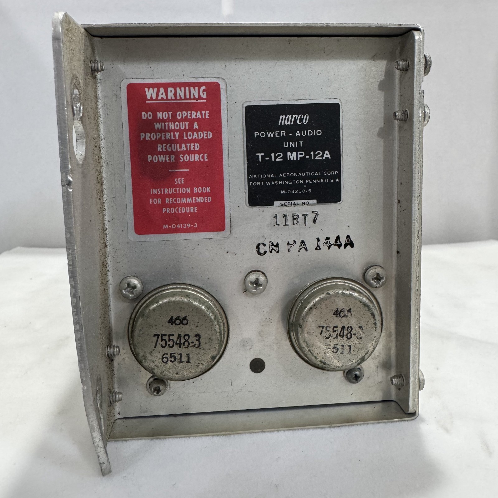 Narco Avionics T-12 MP-12A Power Audio Unit