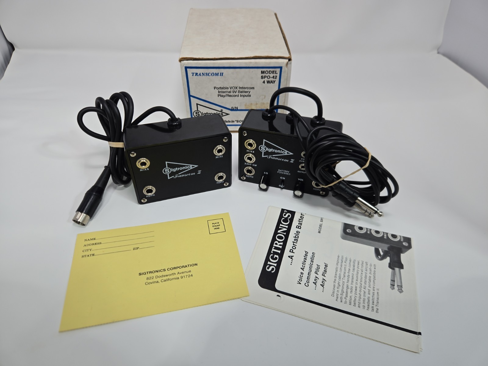 Sigtronics Transcom II Internal Battery Play