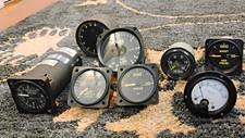Vintage Aircraft Gauge Lot Cockpit