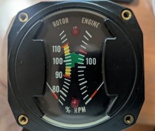 Westach/Aircraft (rare) Dual Rotor/Engine Tachometer