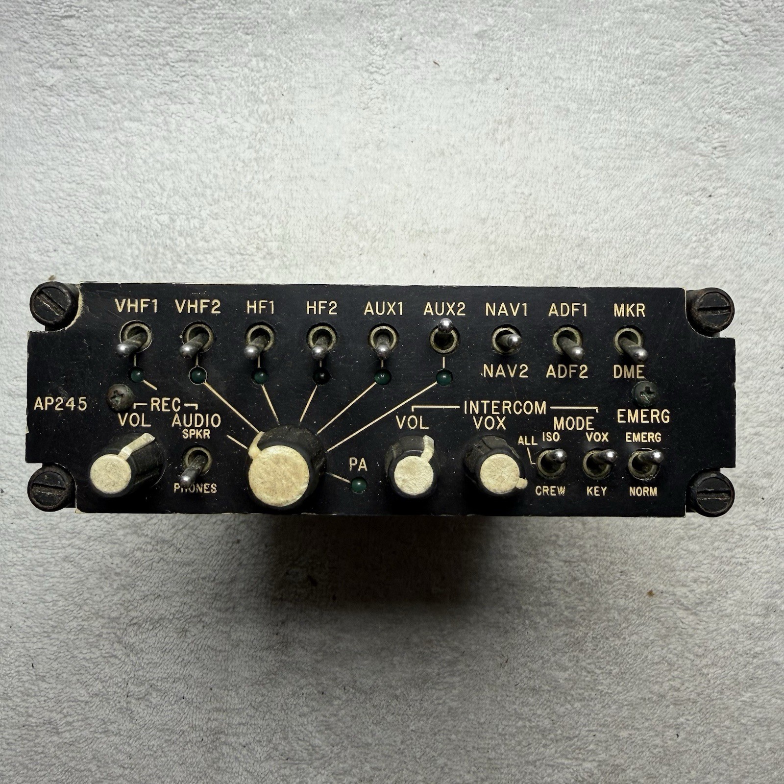 Western Avionics AP245 Audio Panel 245-0-00 Inspected