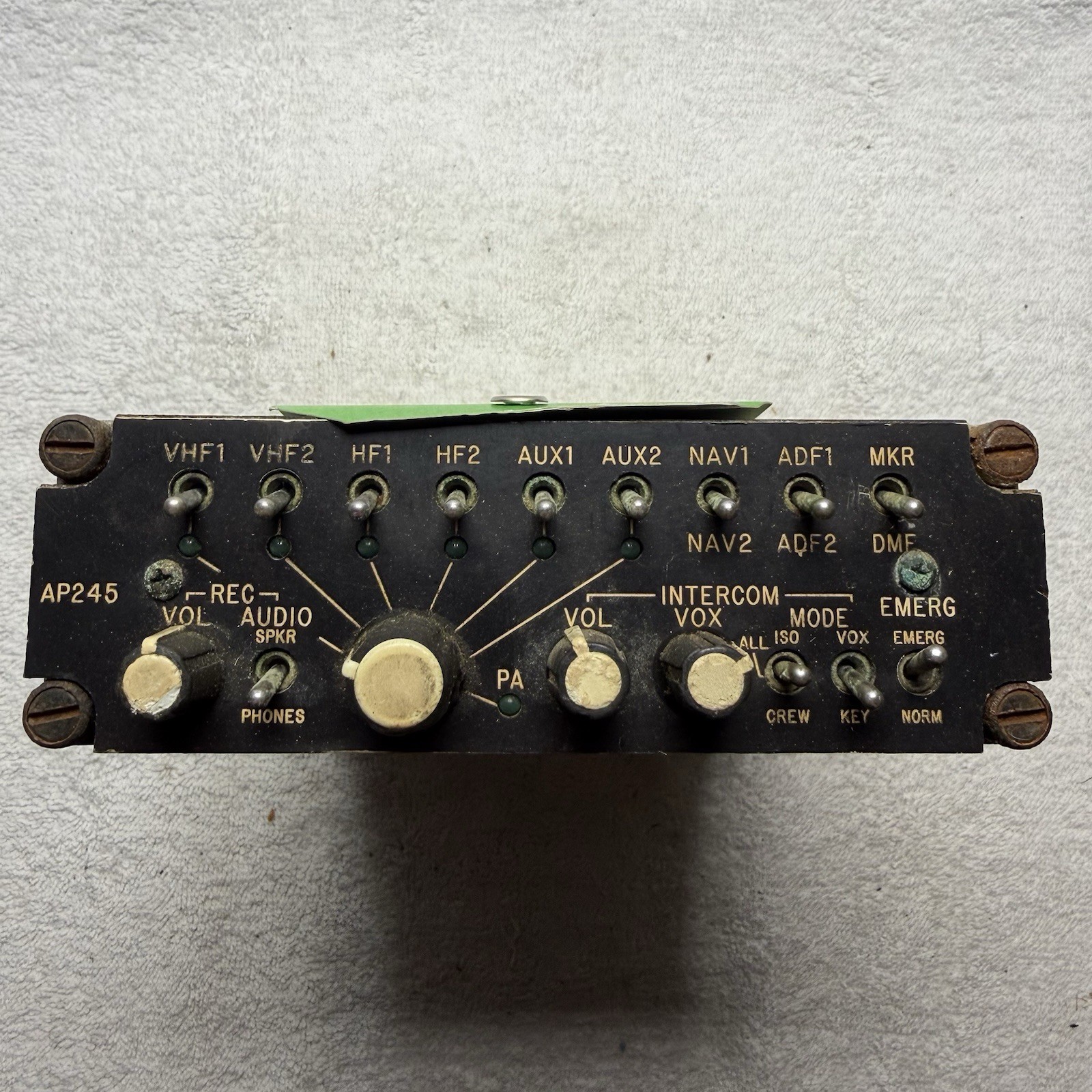 Western Avionics AP245 Audio Panel 245-0-00 Serviceable