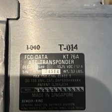 Bendix KT76A Transponder With tray