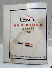 1963 Cessna Service Information Summary Manual Original