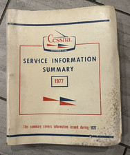 1977 Cessna SERVICE INFORMATION SUMMARY Manual OEM