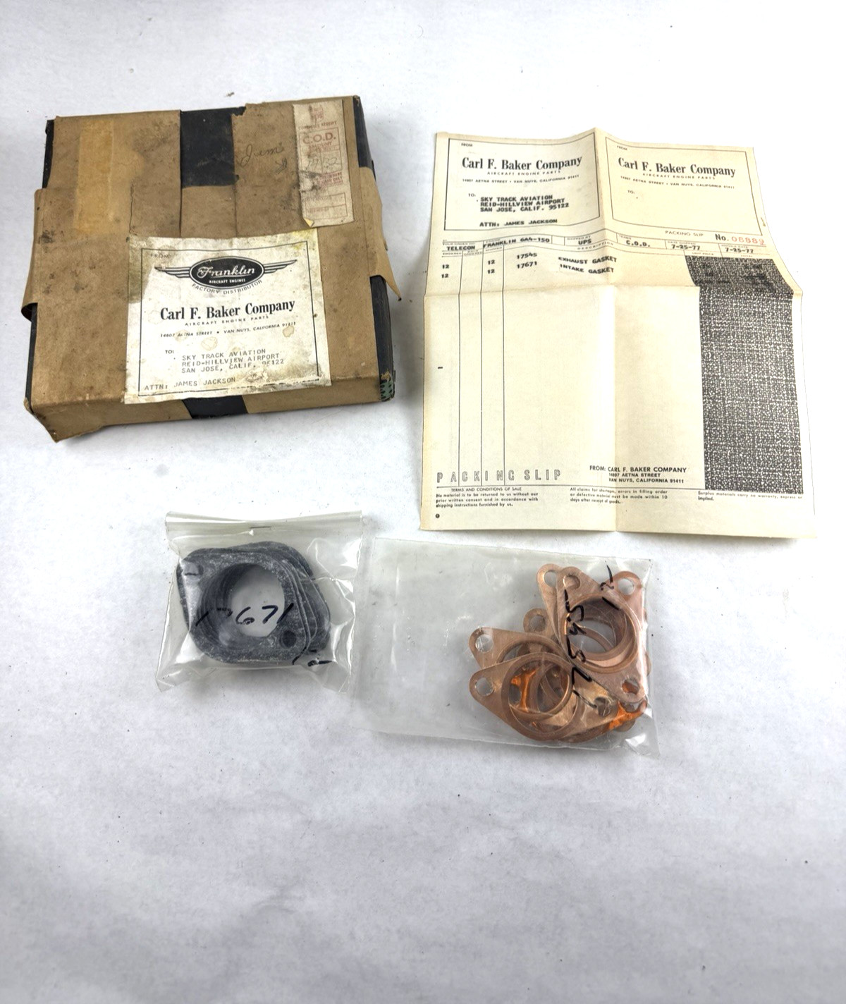 1977 New Old Stock Franklin Airplane