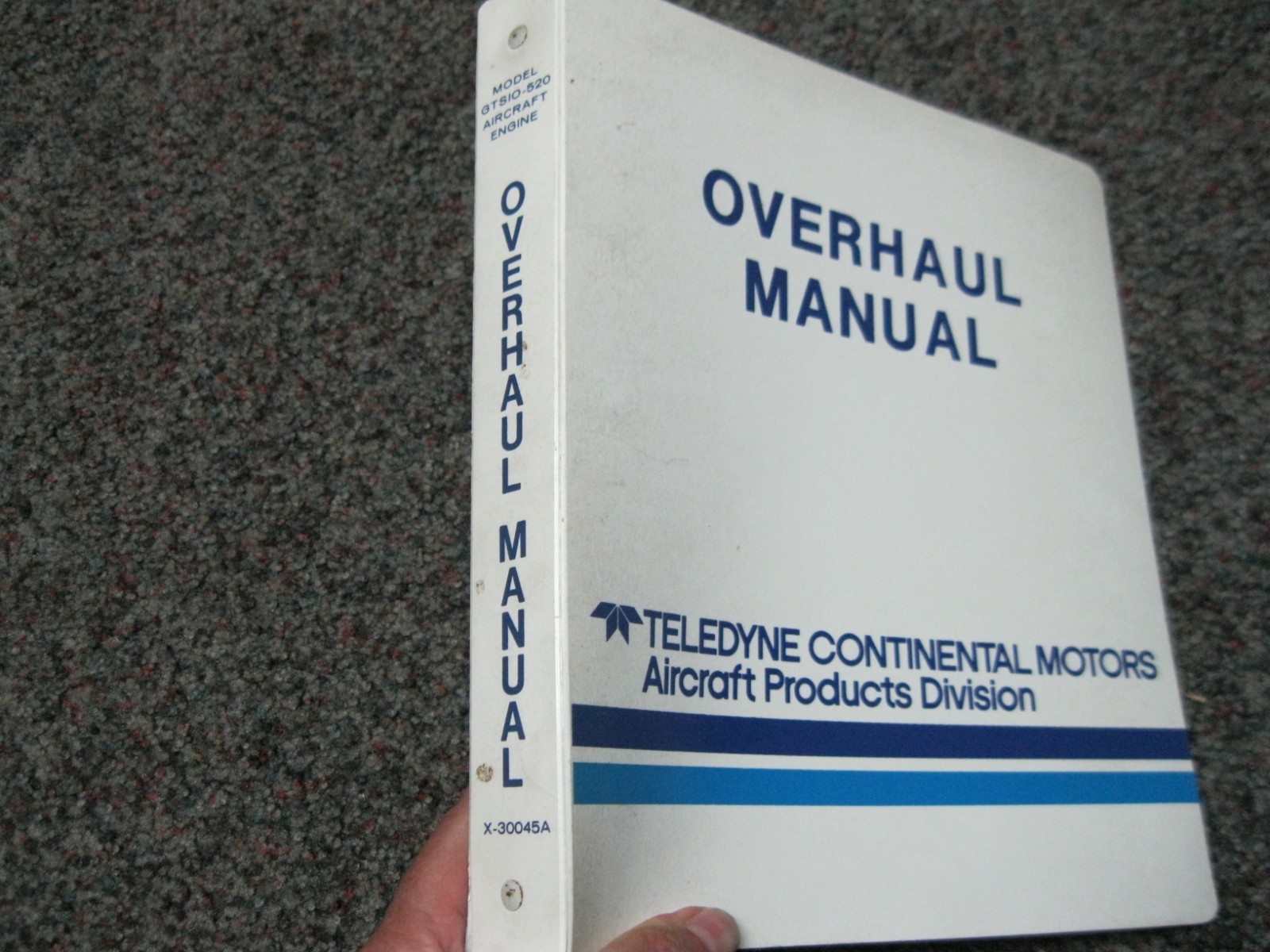 1981 Continental X-30045A engines GTSIO520 Overhaul Manual