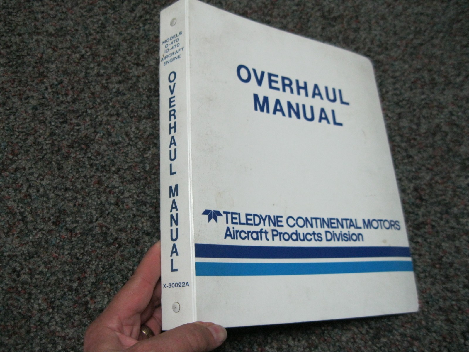 1982 Continental X-30022A engines O470 & IO470
