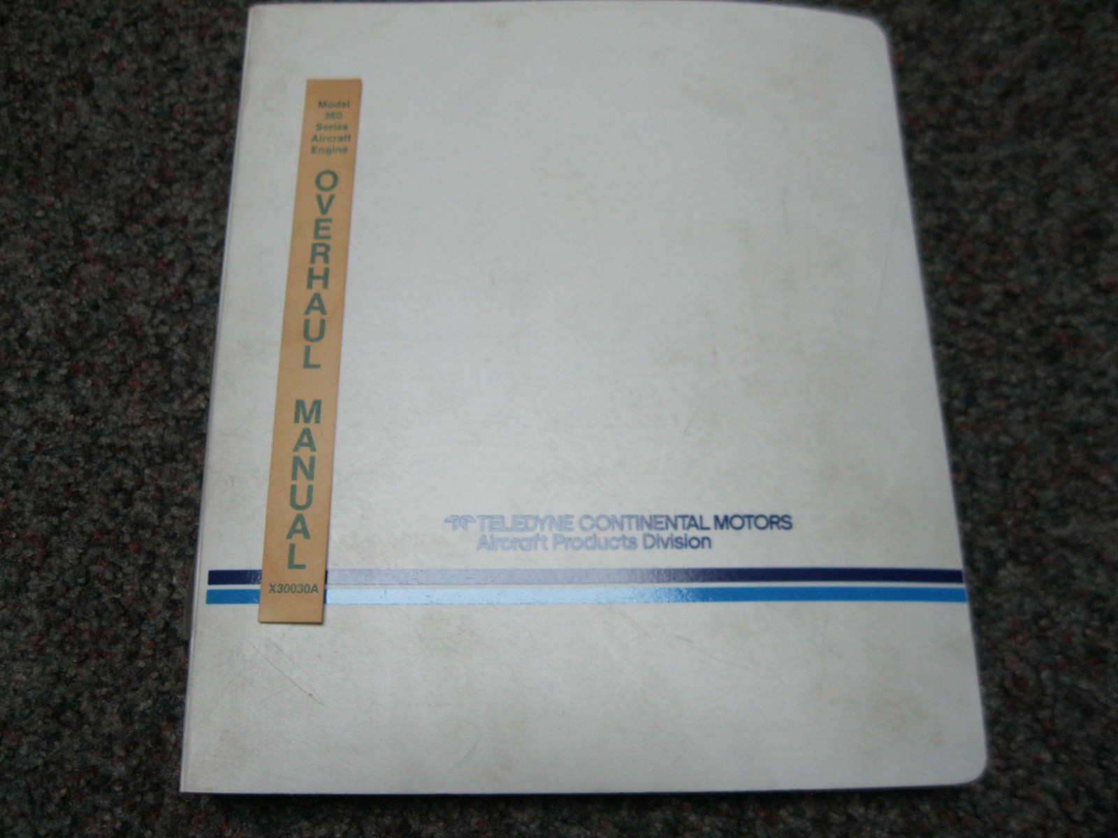 1983 Continental X-30030A engines IO360, TSIO360 &