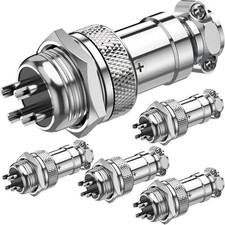 5-Pack GX16 4-Pin Metal Aviation