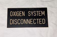 Aircraft Cockpit Placard OXIGEN SYSTEM