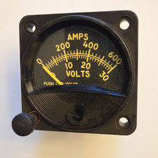 Aircraft Voltammeter 0-600A 0-30V Push