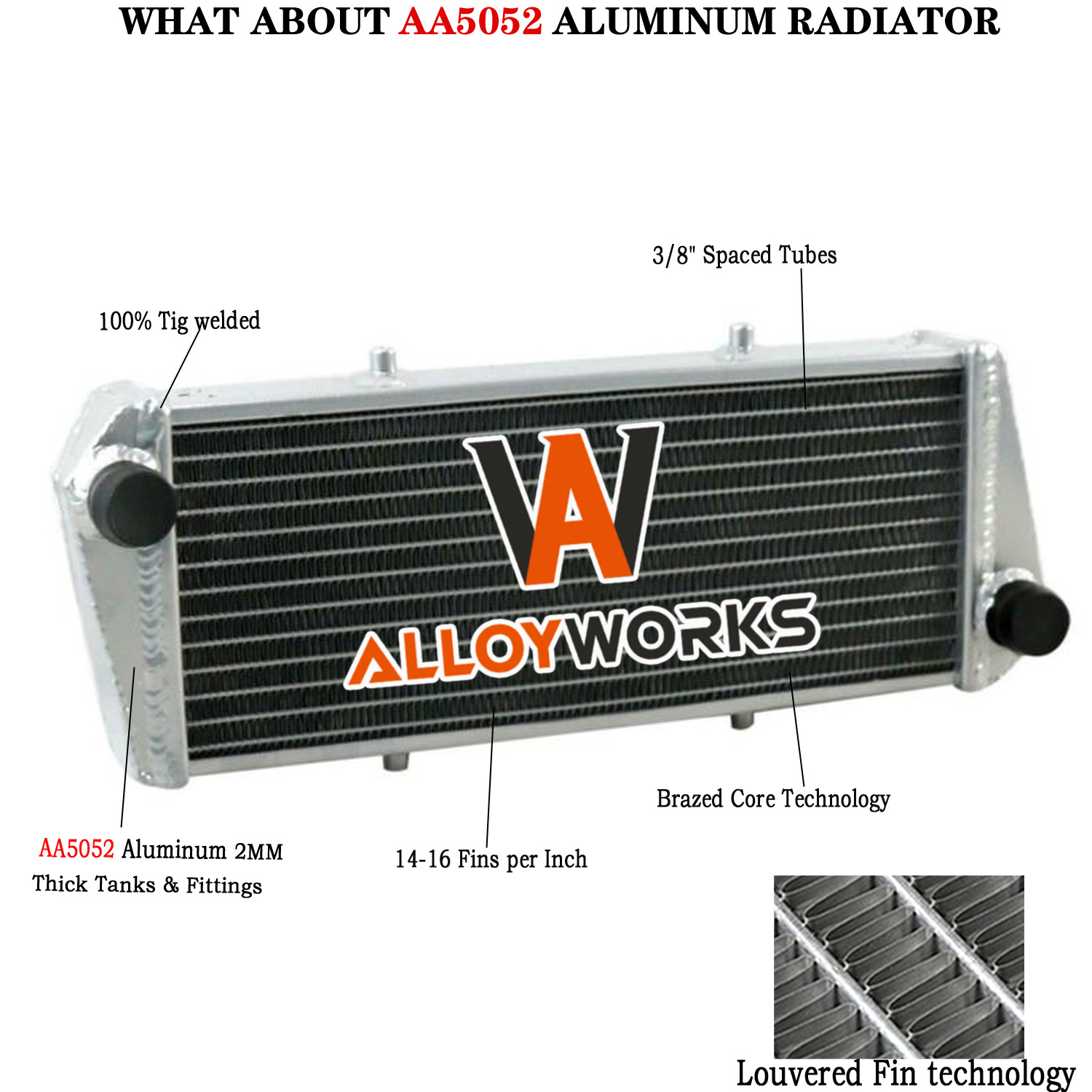 ALLOYWORKS ALLOY Aluminum Radiator Fits Ultralight