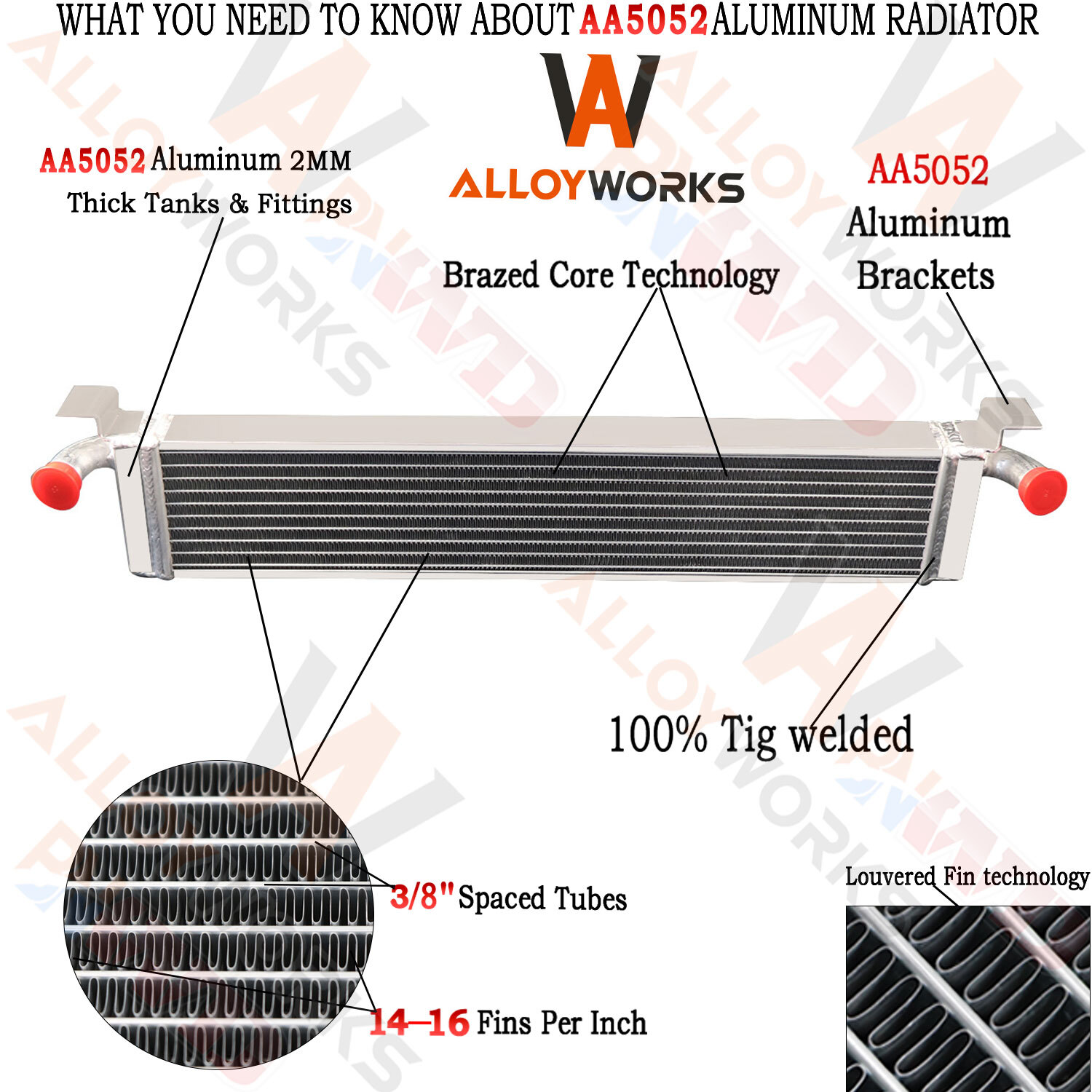 ALLOYWORKS Upgrade 2 Row Core Radiator