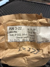 AN3-22 Aircraft Bolt 10-32 Drilled