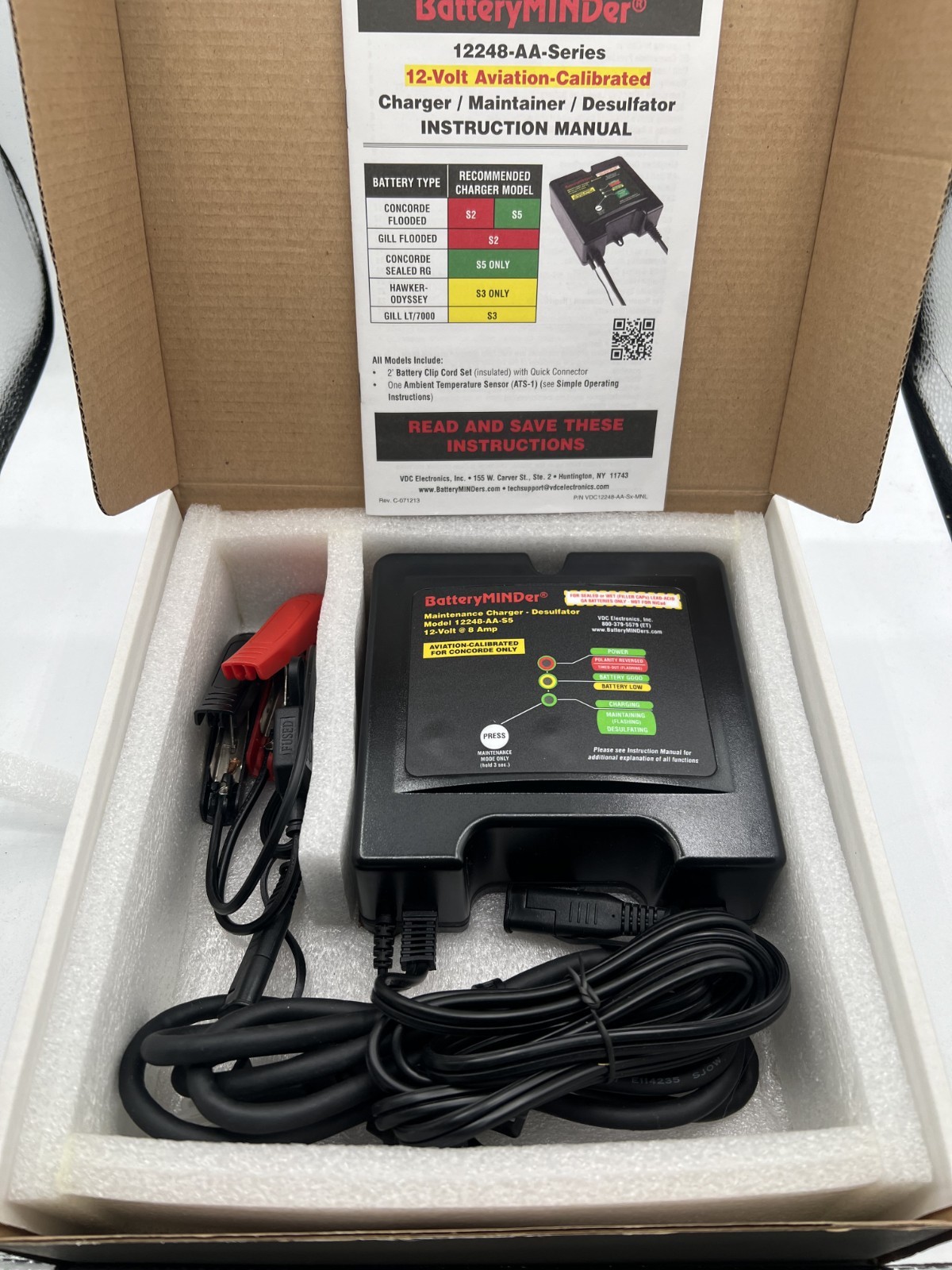 Battery Minder 12248AAS5 12 Volt Aircraft Sealed
