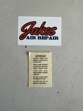 Beechcraft placard 35-400456