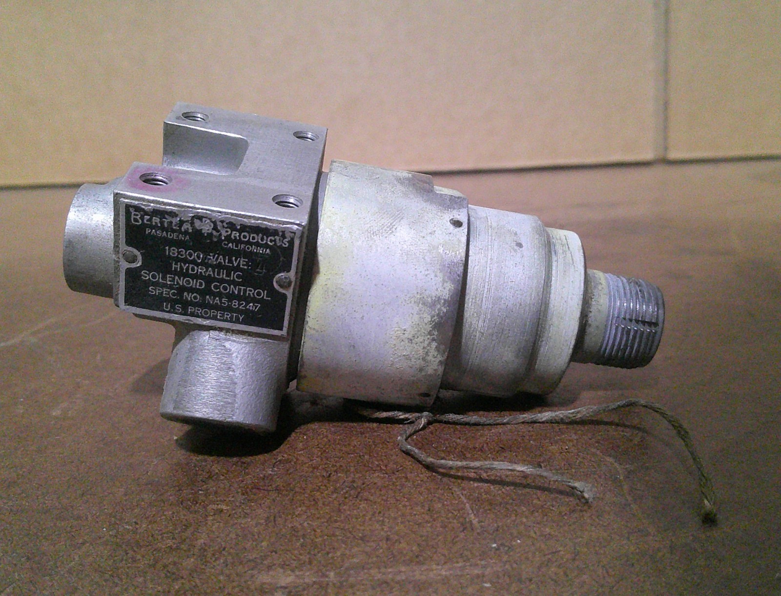 Bertea Products Aircraft Hydraulic Valve Solenoid Control