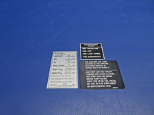 Cessna 172 / 172RG Placards LOT