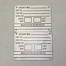 Cessna AN7510-1 Nameplate ID Plate Aircraft