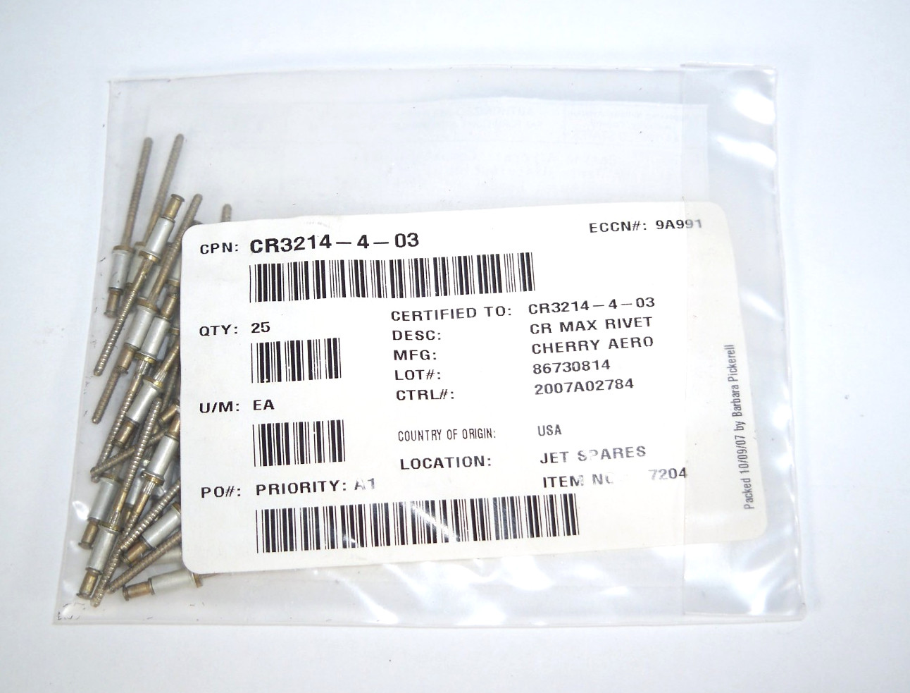 Cessna Citation CR3214-4-03 Cherry Max Rivets