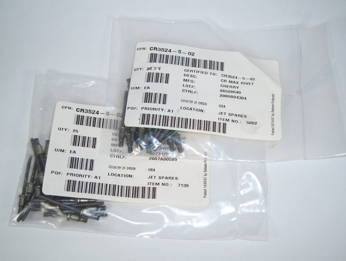 Cessna Citation CR3524-5-02 Cherry Max Rivets