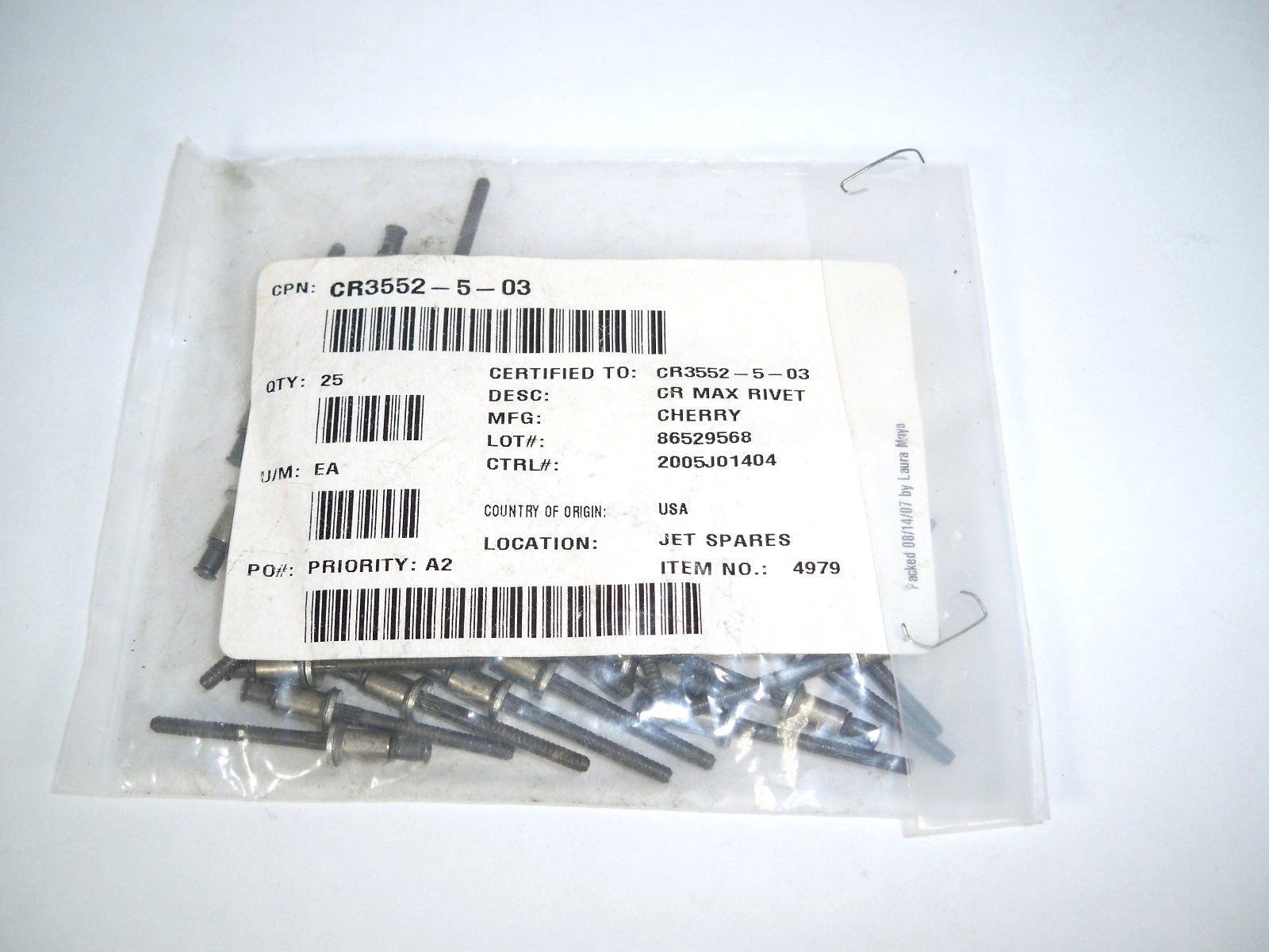 Cessna Citation CR3552-5-03 Cherry Max Rivets