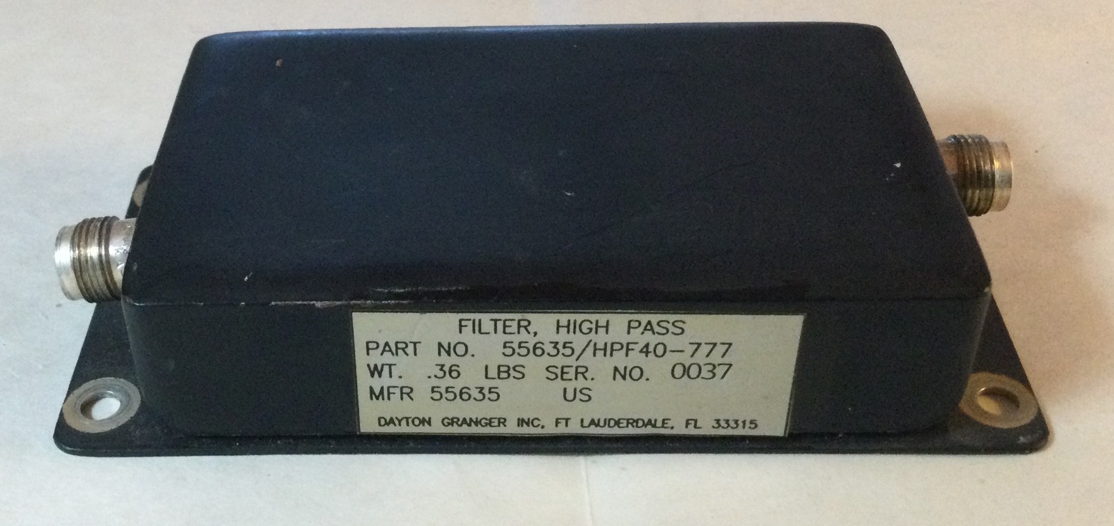 Dayton Granger High-Pass Filter Aviation PN 55635/HPF40-777