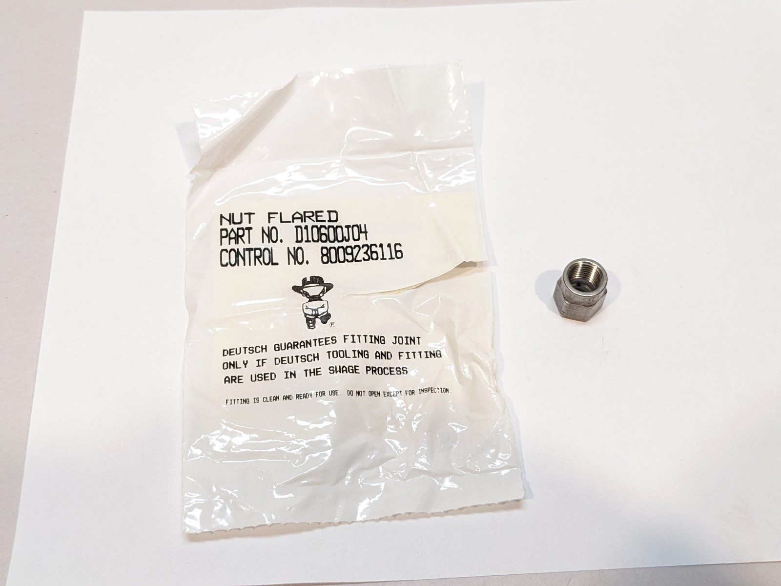 Deutsch BACN10ZA04AJ Aircraft Tube Coupling Nut